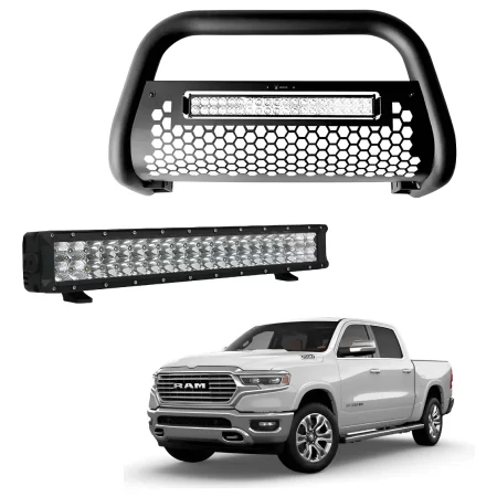 Burrera Tumbaburros Con Barra Led Dodge Ram 2018-2022