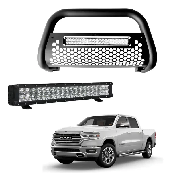 Burrera Tumbaburros Con Barra Led Dodge Ram 2018-2022