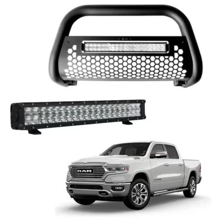 Burrera Tumbaburros Con Barra Led Dodge Ram 2018-2022