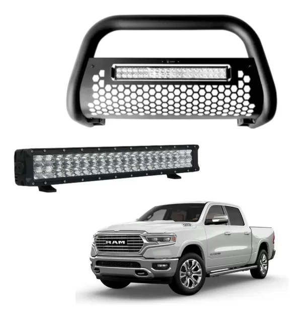 Burrera Tumbaburros Con Barra Led Dodge Ram 2018-2022