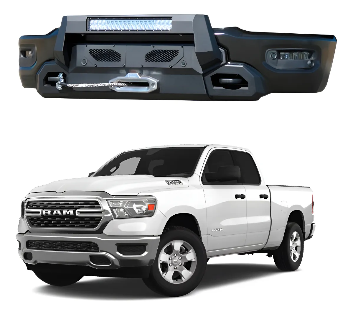 Bumper Delantero Para Winch Ram 1500 New Body 2019-2024 - Image 1