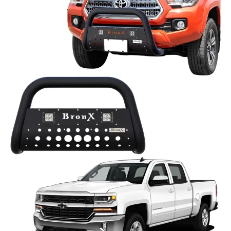 Burrera Black Chevrolet Silverado 2014 - 2018 + 2 Faros Led