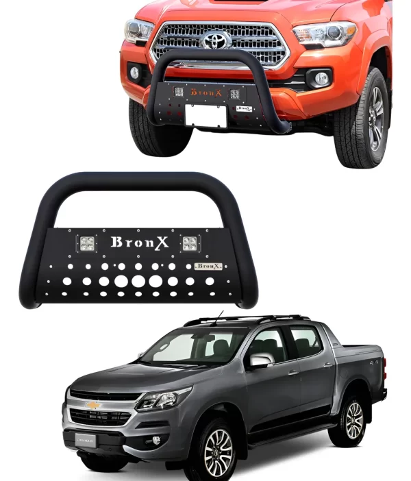 Burrera Black Para Chevrolet S-10 2016 - 2018 + 2 Luces Led