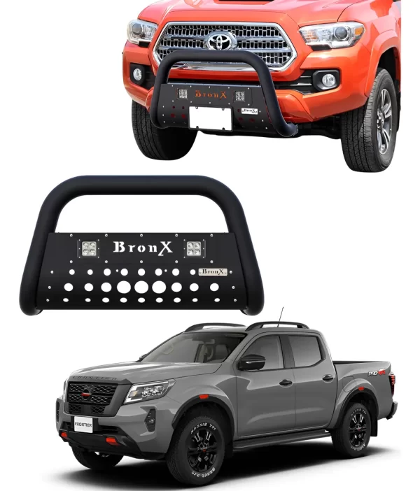 Burrera Black Nissan Np300 Frontier 2021 - 2024 + 2 Luces