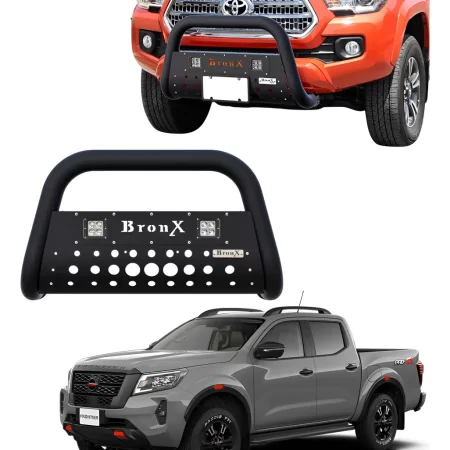 Burrera Black Nissan Np300 Frontier 2021 - 2024 + 2 Led