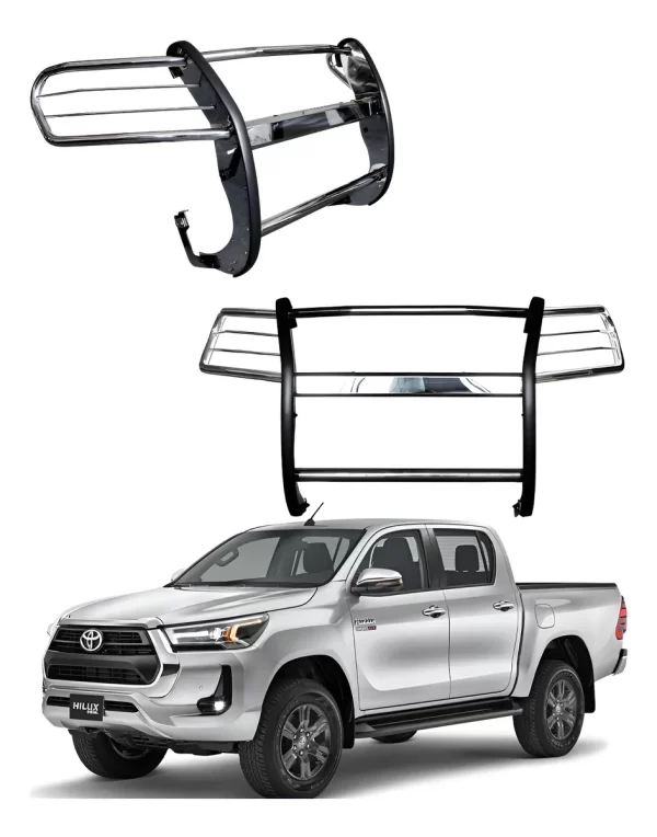 Burrera Delantera Acero Inoxidable Toyota Hilux 2021 - 2023