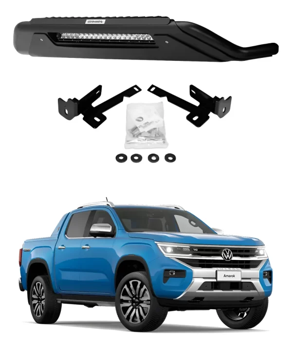 Defensa Rc3 Go Rhino C/ Luz Para Vw Amarok 2011 - 2024