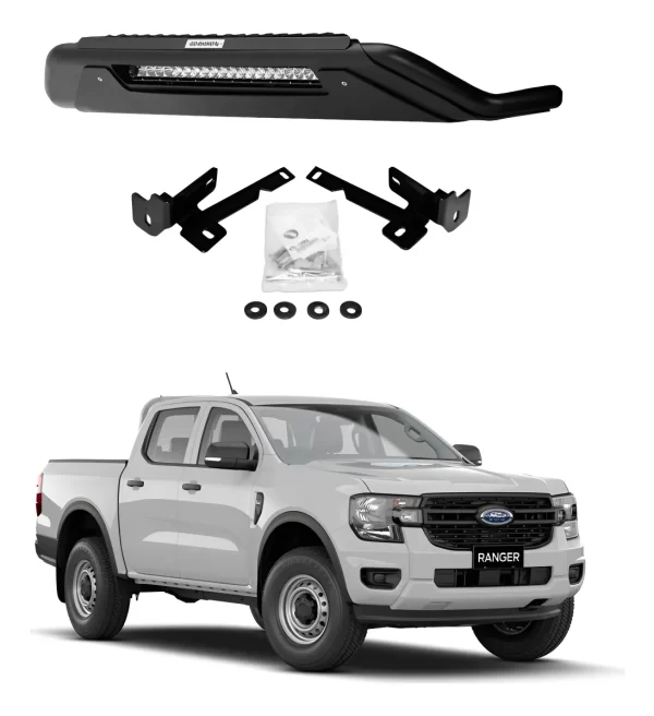 Defensa Rc3 Go Rhino C/ Luz Para Ford Ranger 2016 - 2023