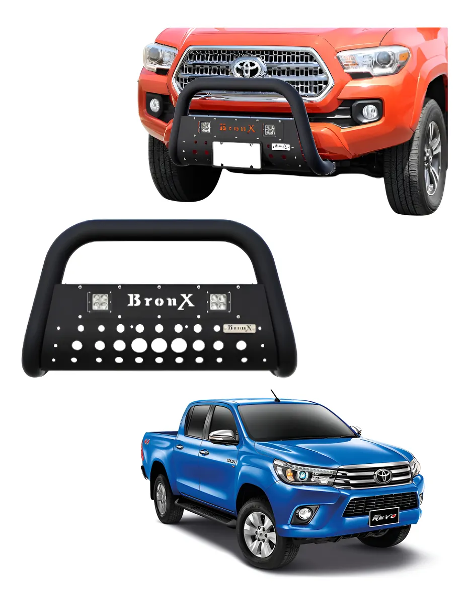 Kit Burrera Black Toyota Hilux 2006 -2015 + 2 Faros Led - Image 1