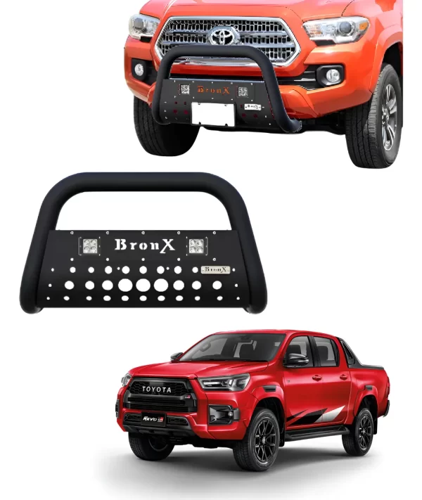 Kit Burrera Black Toyota Hilux 2016-2024 + 2 Faros Led