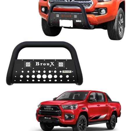 Kit Burrera Black Toyota Hilux 2016 -2024 + 2 Faros Led