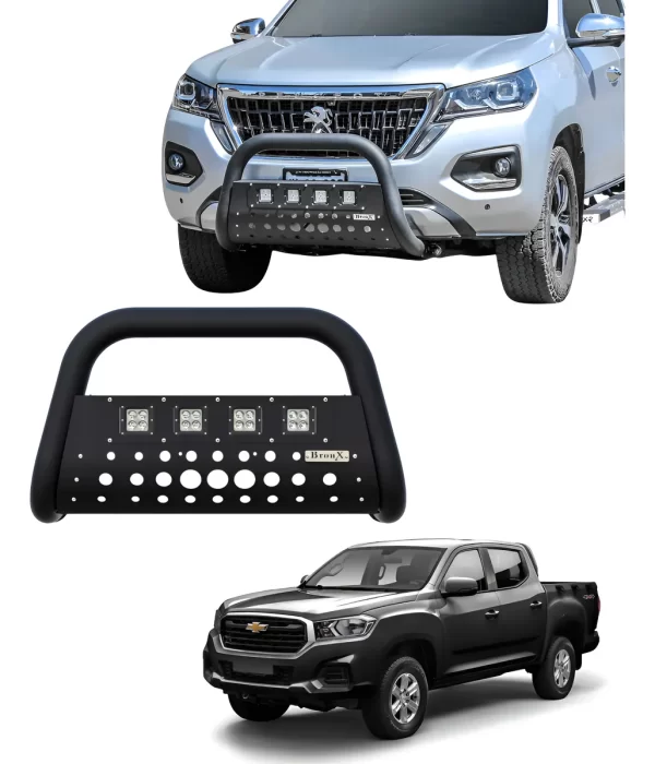 Burrera Black 4 Faros Para Chevrolet S10 Max 2022 -2025