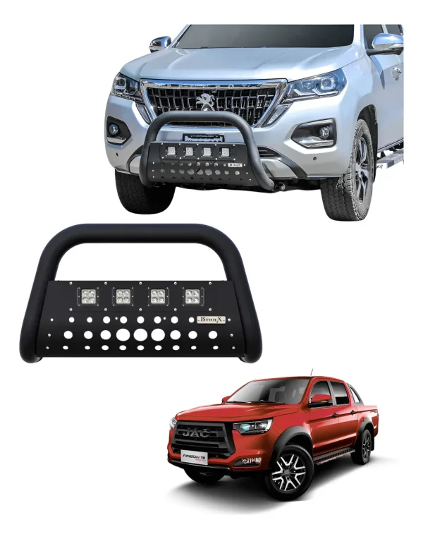 Burrera Black 4 Faros Para Jac T8 Diesel 4x4 2021 - 2023