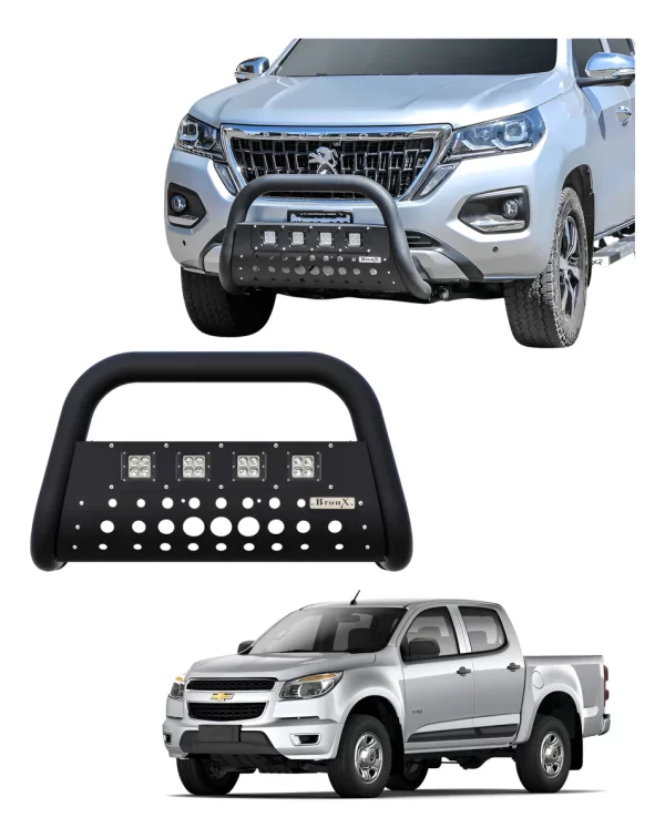 Burrera Black 4 Faros Para Chevrolet S10 2016 -2018