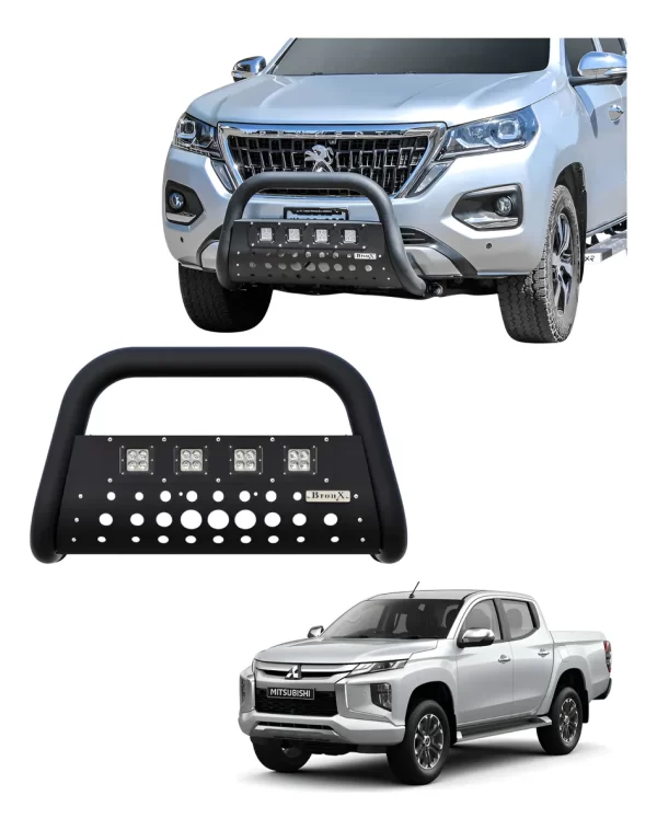 Burrera Black 4 Faros Para Mitsubishi L200 4x4 Diesel 24-25