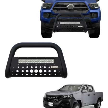 Burrera Black Con Barra Led Para Dodge Ram 1200 2025