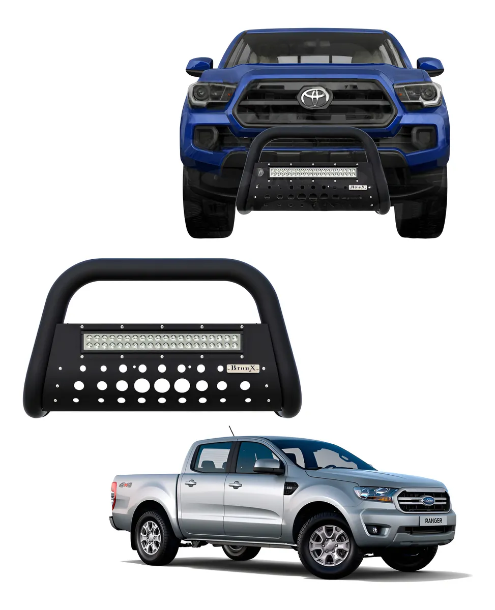 Burrera Black Con Barra Led Para Ford Ranger 2013-2022 - Image 1