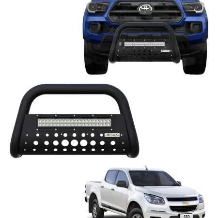 Burrera Black Con Barra Led Chevrolet S10 2016-2018