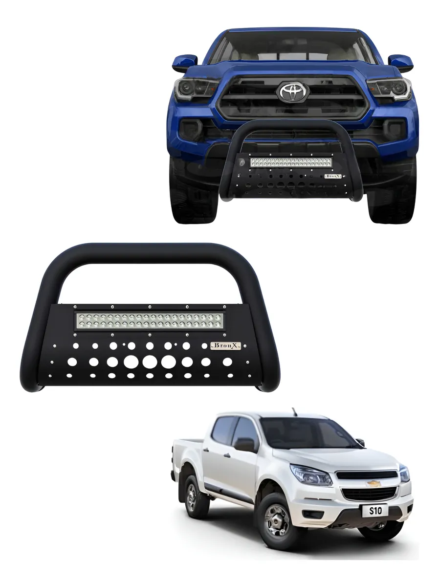 Burrera Black Con Barra Led Chevrolet S10 2016-2018 - Image 1