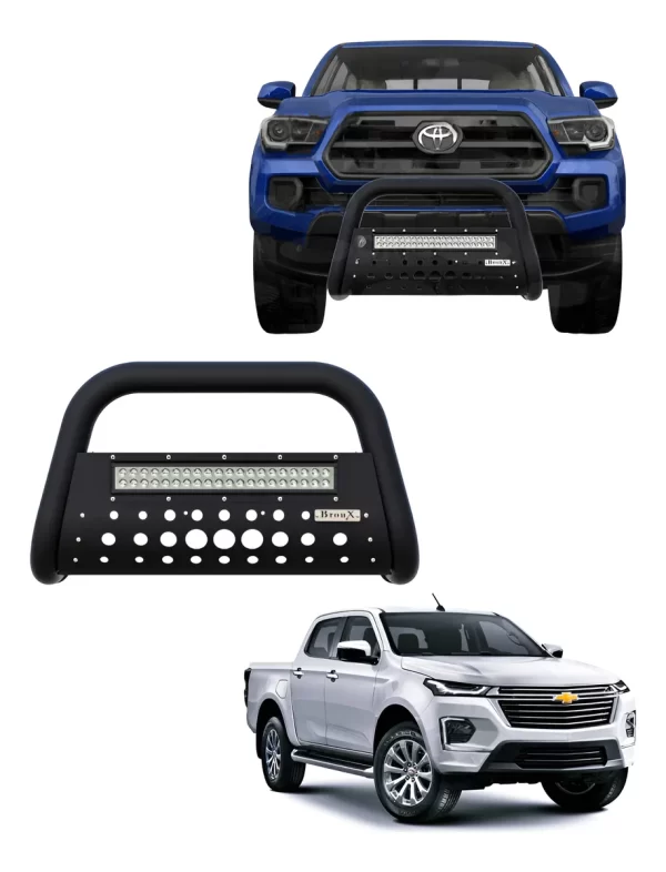 Burrera Black Con Barra Led Chevrolet S10 2022-2024