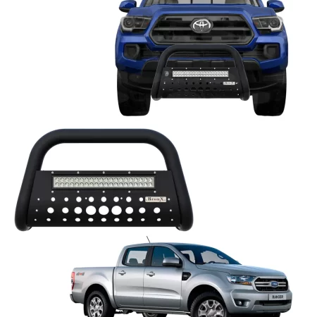 Burrera Black Con Barra Led Para Ford Ranger 2013 -2022