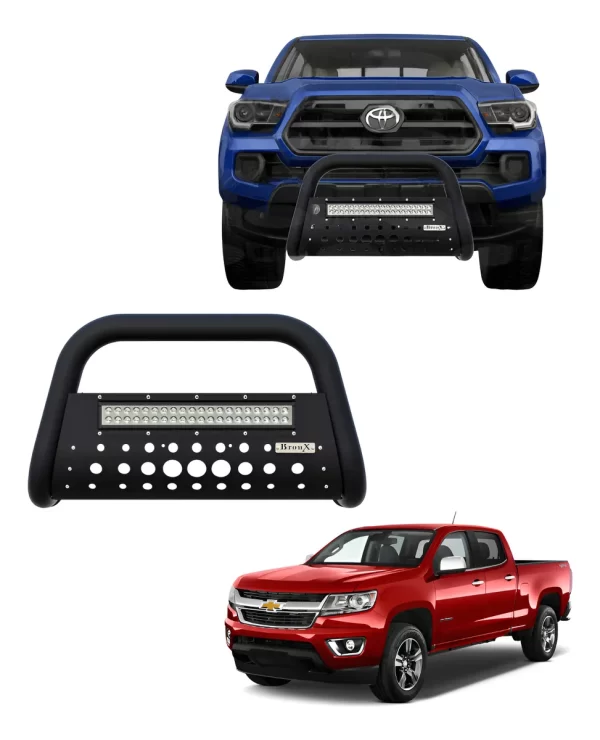 Burrera Black Con Barra Led Chevrolet Colorado 2013-2015