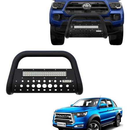 Burrera Black Con Barra Led Para Jac Frison T6 2019 -2020