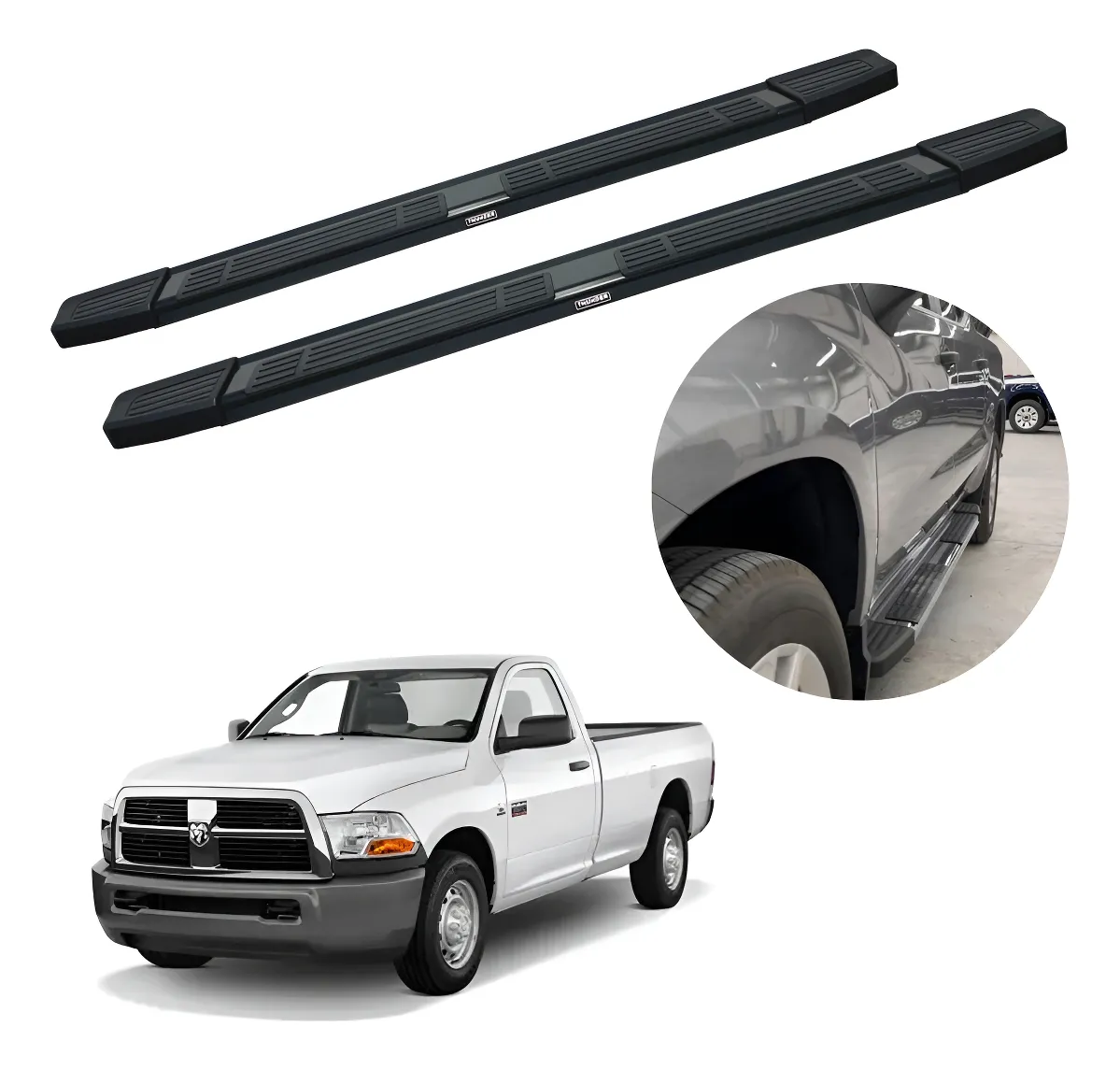 Estribos Bronx Dodge Ram Crew Cab 2009-2018 Negro - Image 1