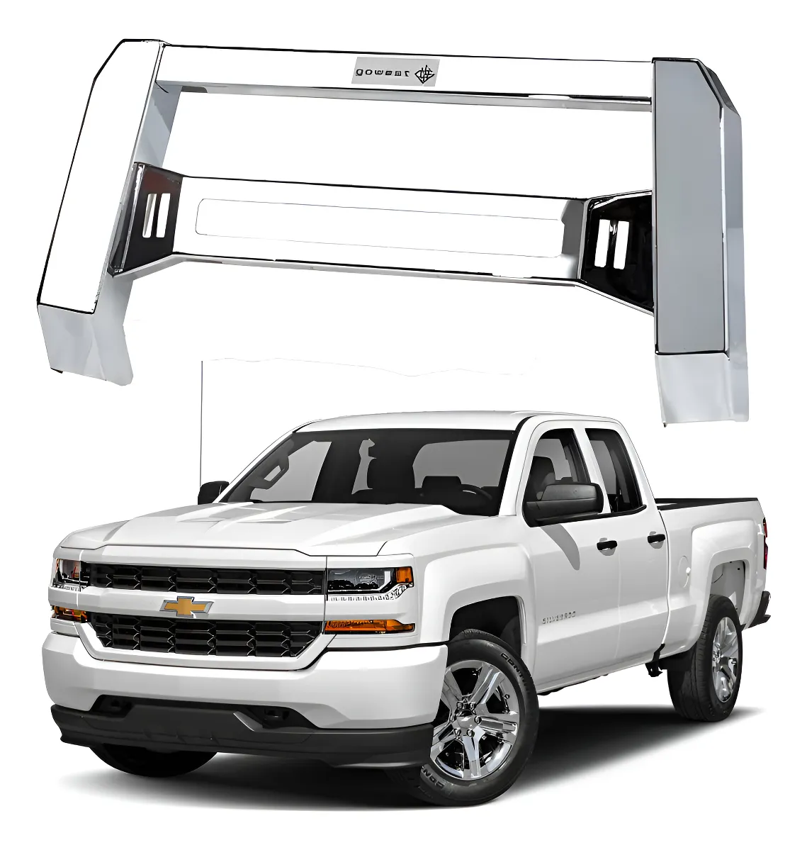 Burrera Baja Bar Cromada Chevrolet Silverado 2007 - 2018 - Image 1