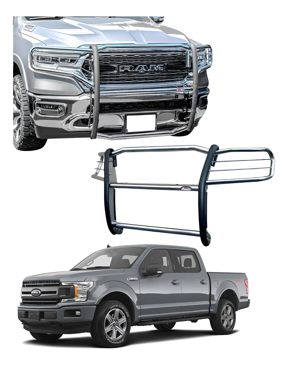 Burrera Super Bronco Cromada P/ Ford Lobo F-150 2018 - 2020 - Image 1
