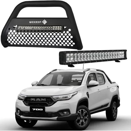 Kit Burrera Ultra Bar Ram 700 2014-2020 Dob Cab + Barra Led