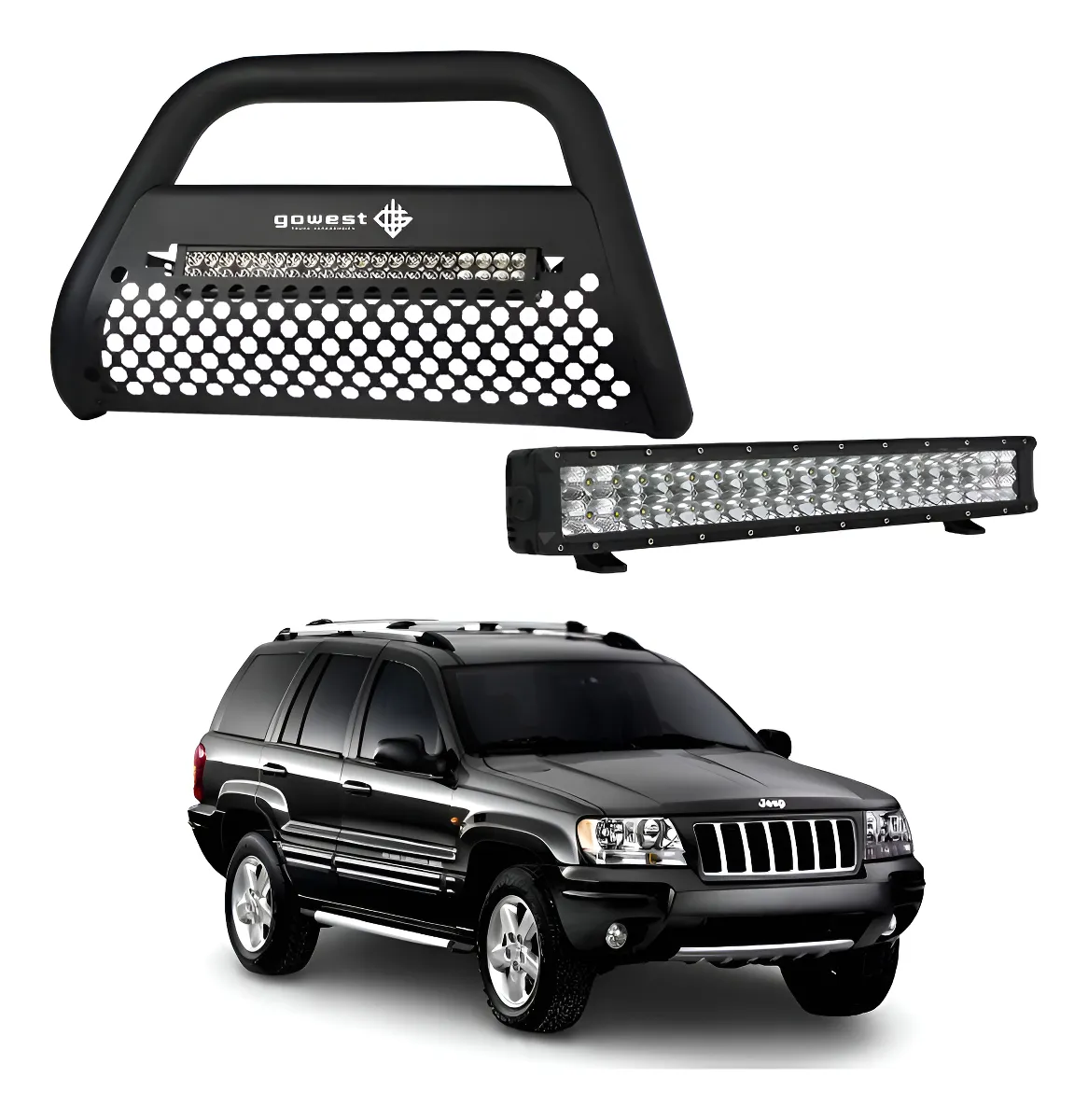 Kit Burrera Ultra Bar Grand Cherokee 1999 - 2004 + Barra Led - Image 1