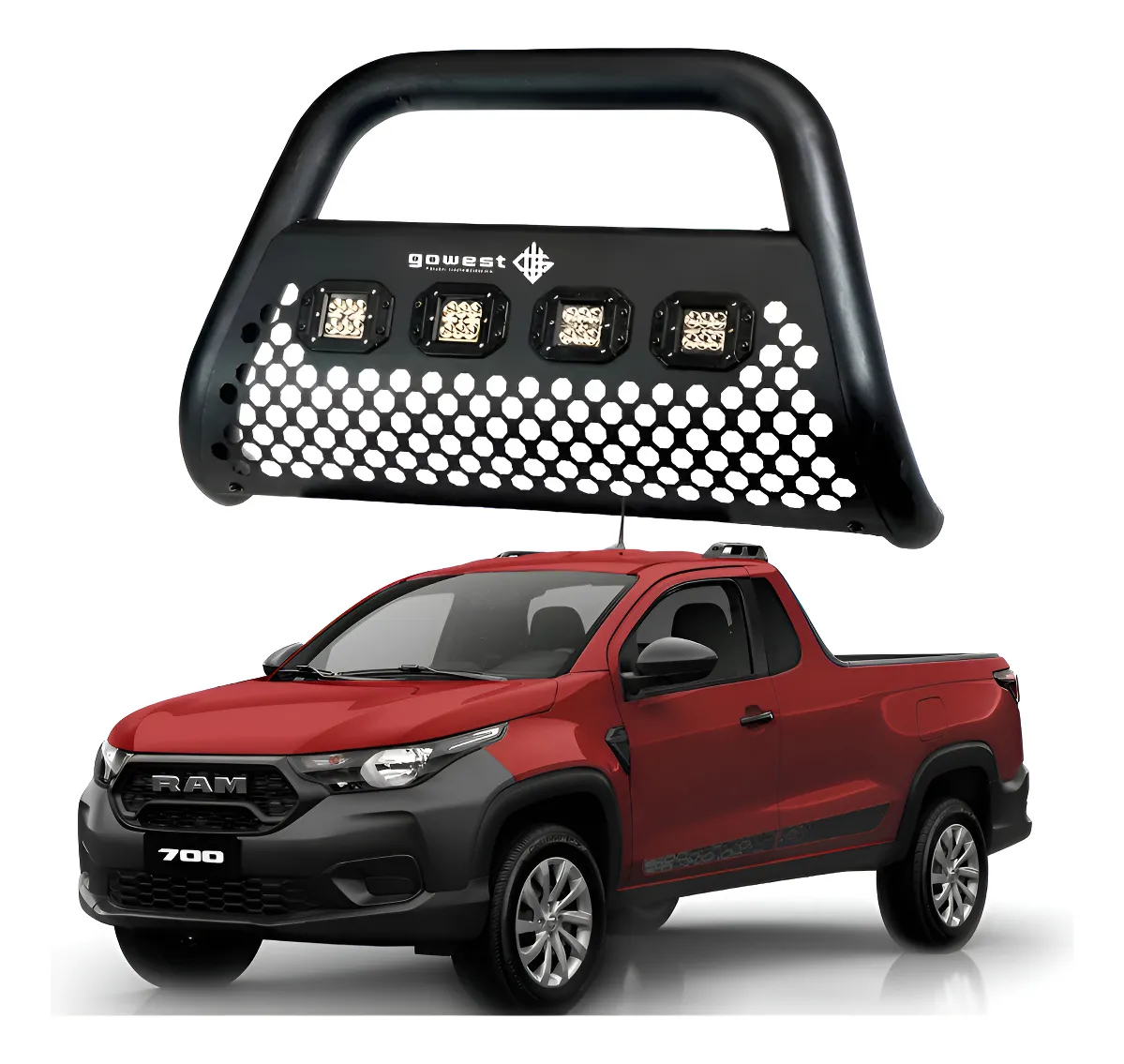 Burrera Ultra Bar 4 Faros Ram 700 Cabina Regular 2014 - 2020 - Image 1