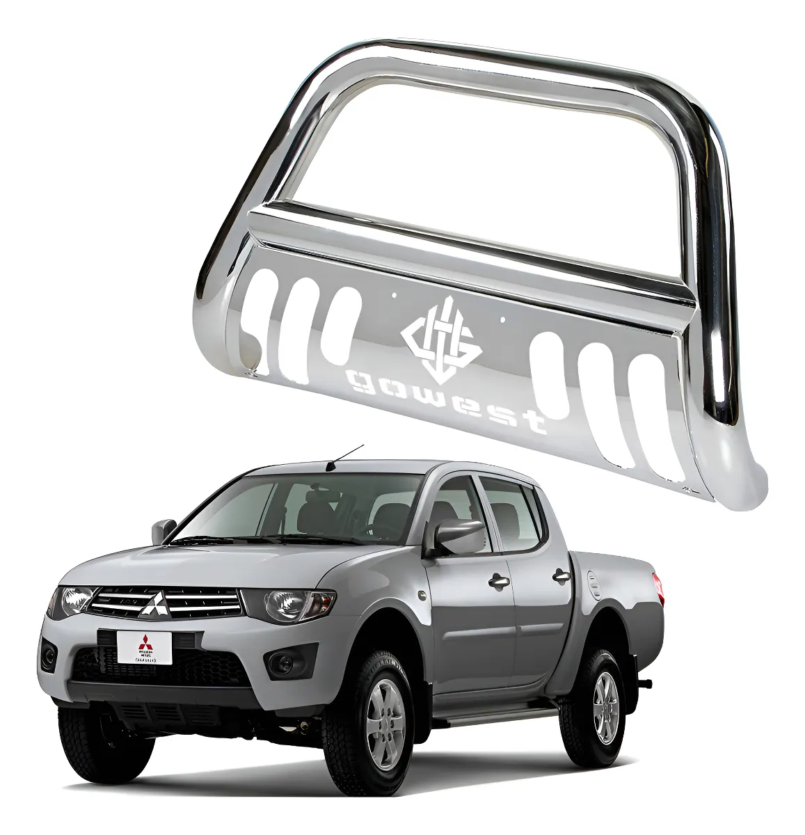 Burrera Protector Bar Cromada Mitsubishi L200 2008 - 2015 - Image 1