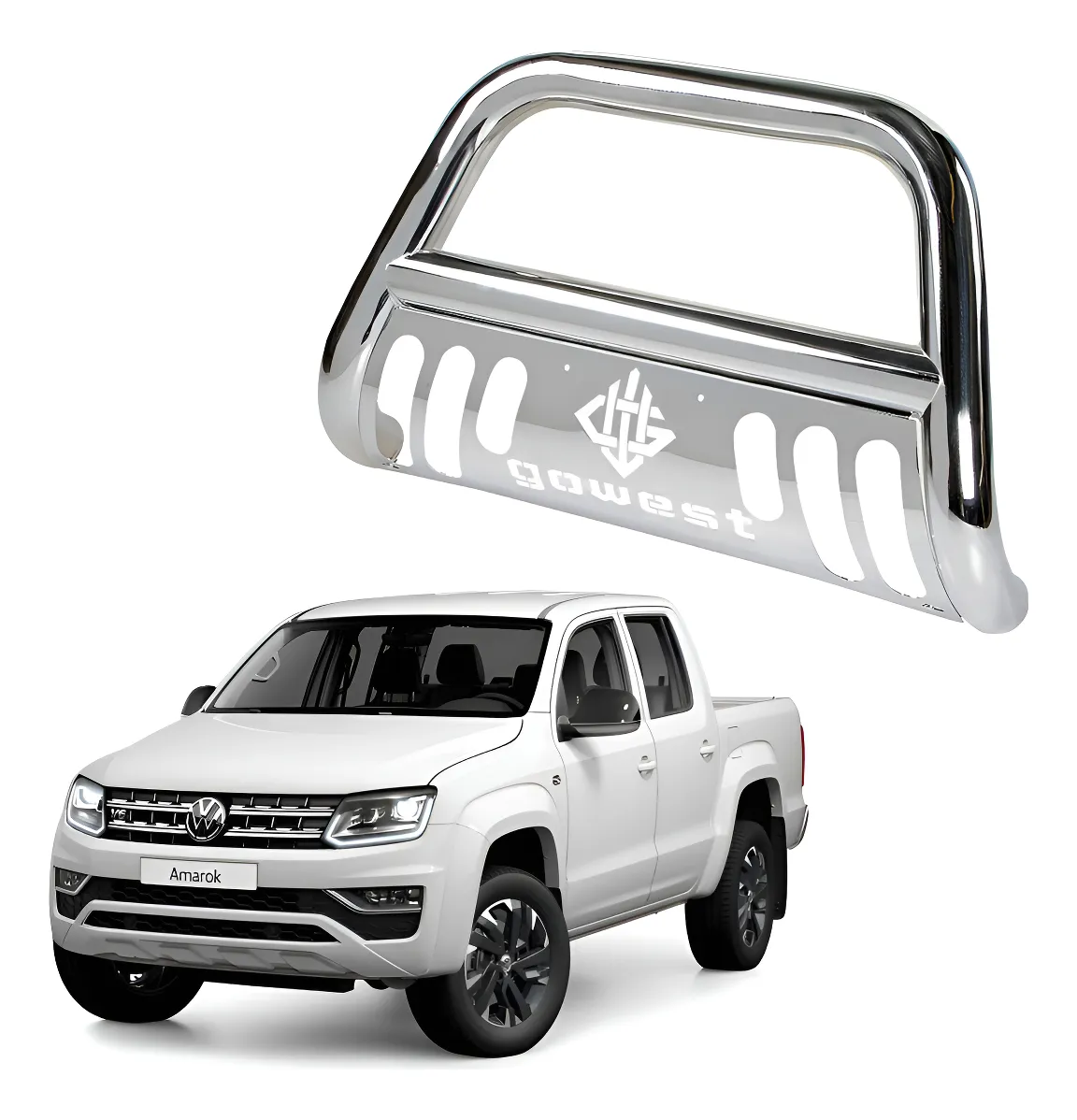 Burrera Protector Bar Volkswagen Amarok 2010 - 2020 Cromo - Image 1