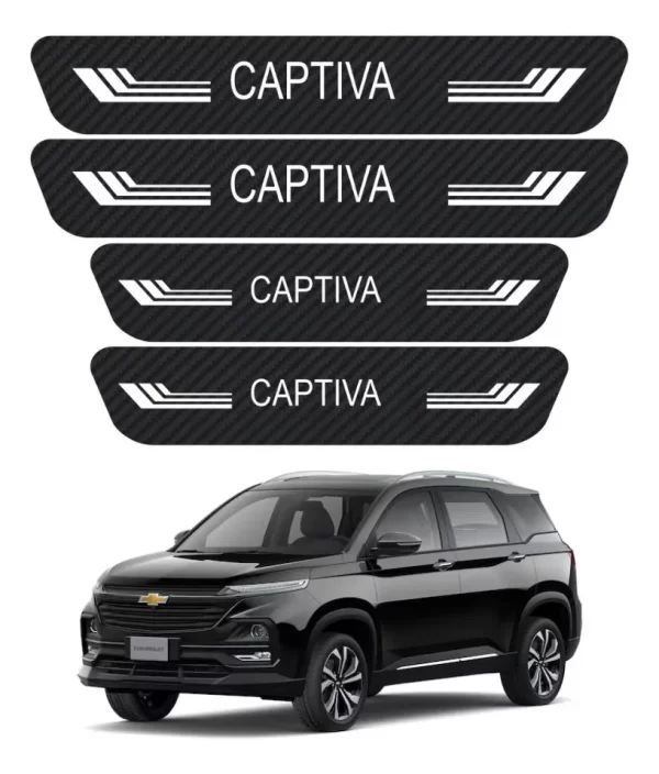Sticker Protección De Estribos Puertas Chevrolet Captiva