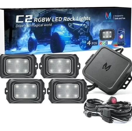 Luz Roca Rgb Led Mictuning C2 Rock Light Jeep Rzr Utv 4 Pzas