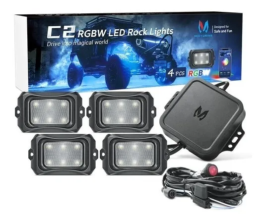 Luz Roca Rgb Led Mictuning C2 Rock Light Jeep Rzr Utv 4 Pzas