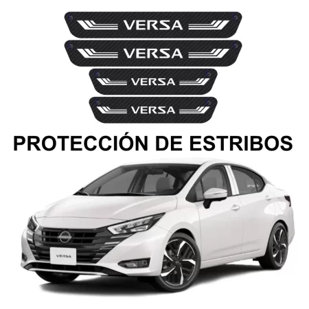 Sticker Protección De Estribos Puertas Nissan Versa Diseño 4