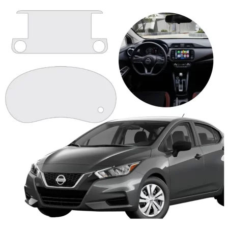 Protector Mica Pantalla Y Tacometro Para Nissan Versa 2023