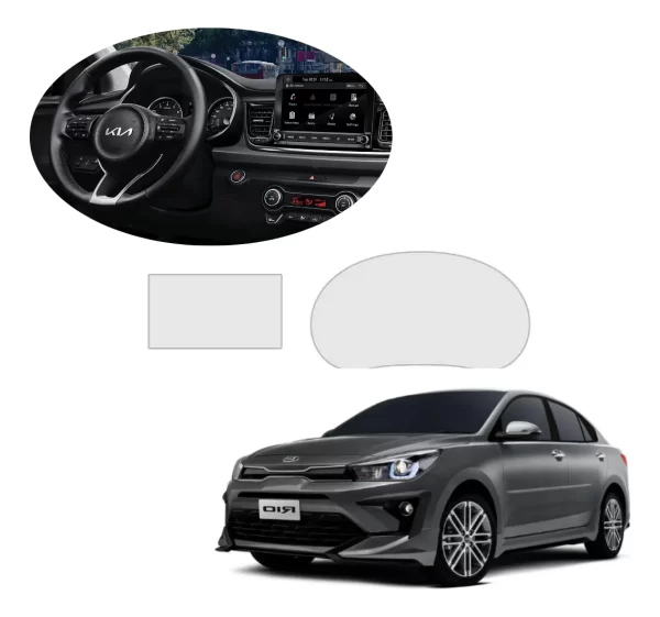 Protector Ppf Bl Pantalla Y Clúster Para Kia Rio Sedan 2023