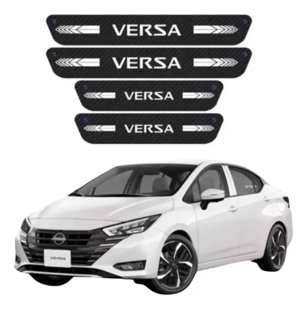Sticker Protección De Estribos Puertas Nissan Versa Diseño 1