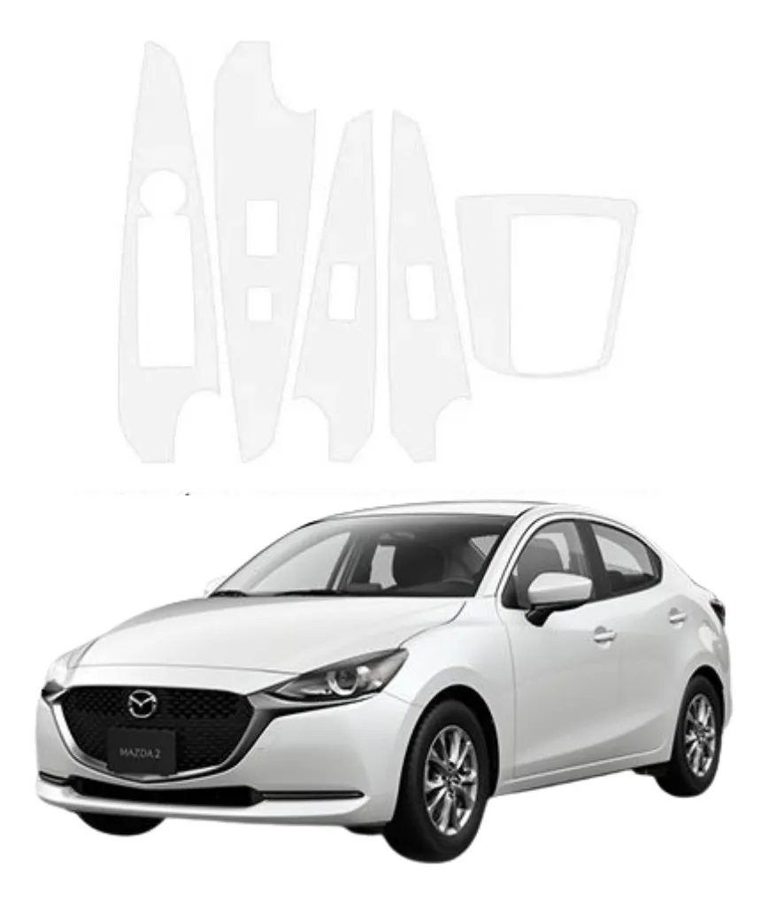 Protector Ppf Consola Central Puertas Mazda 2 Estandar 19/23 - Image 1