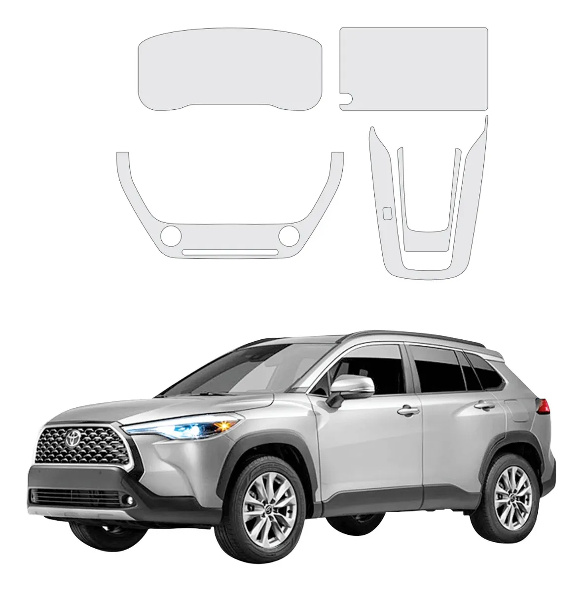 Protector Mica Pantalla Cluster Y Panel Toyota Cross 2023 - Image 1