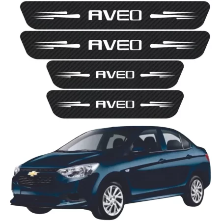 Sticker Protección Bl De Estribos Puertas Chevrolet Aveo