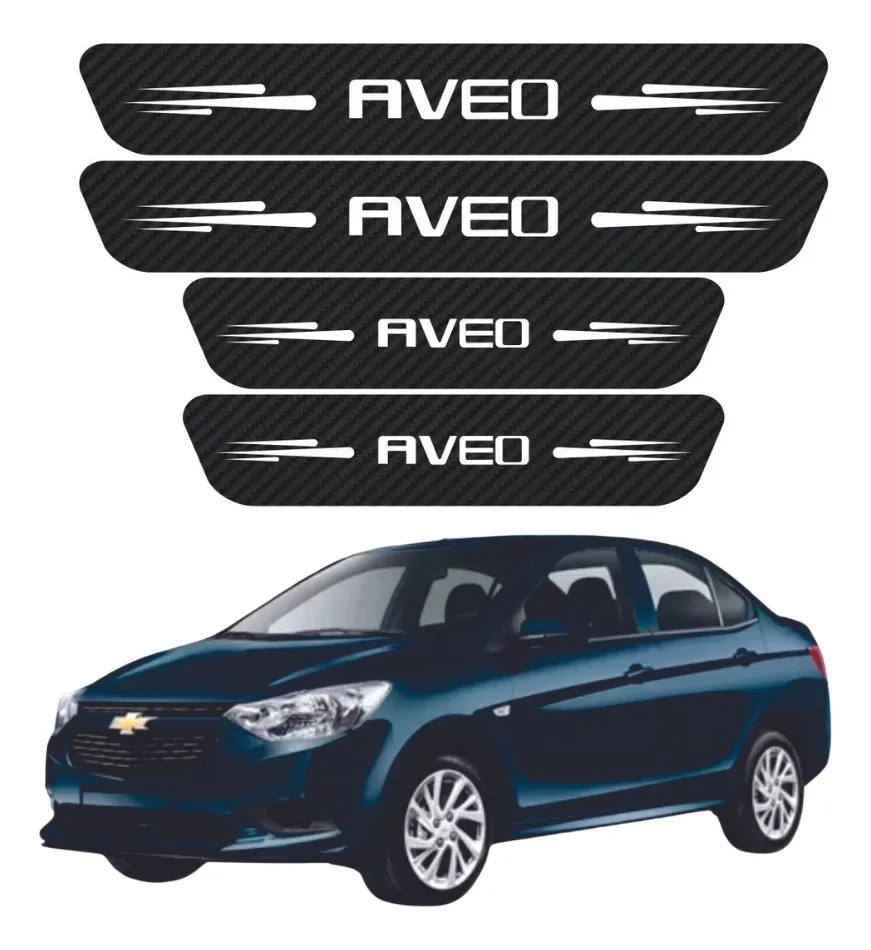 Sticker Protección Bl De Estribos Puertas Chevrolet Aveo - Image 1