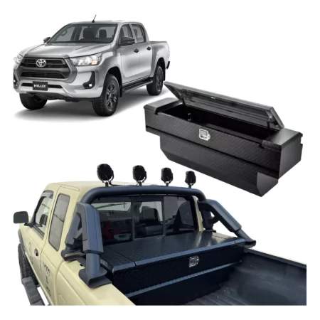 Caja Herramientas Para Toyota Hilux 2005 - 2022 C/ Roll Bar.