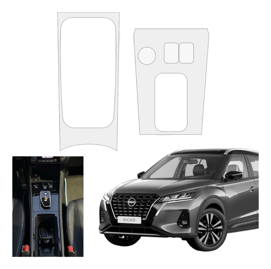 Mica Proteccion  Panel Acabado Piano Nissan Kicks 2021 2023 - Image 1