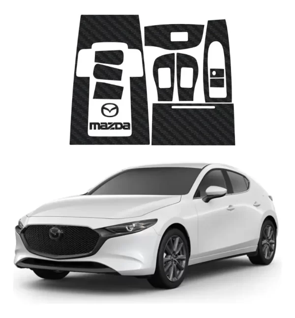 Sticker Protector De 4 Puertas Y Panel Central Mazda 3 2020