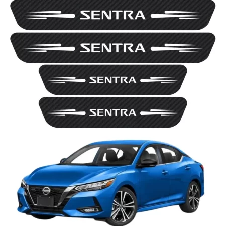 Sticker Protección Bl De Estribos 4 Puertas Para Sentra